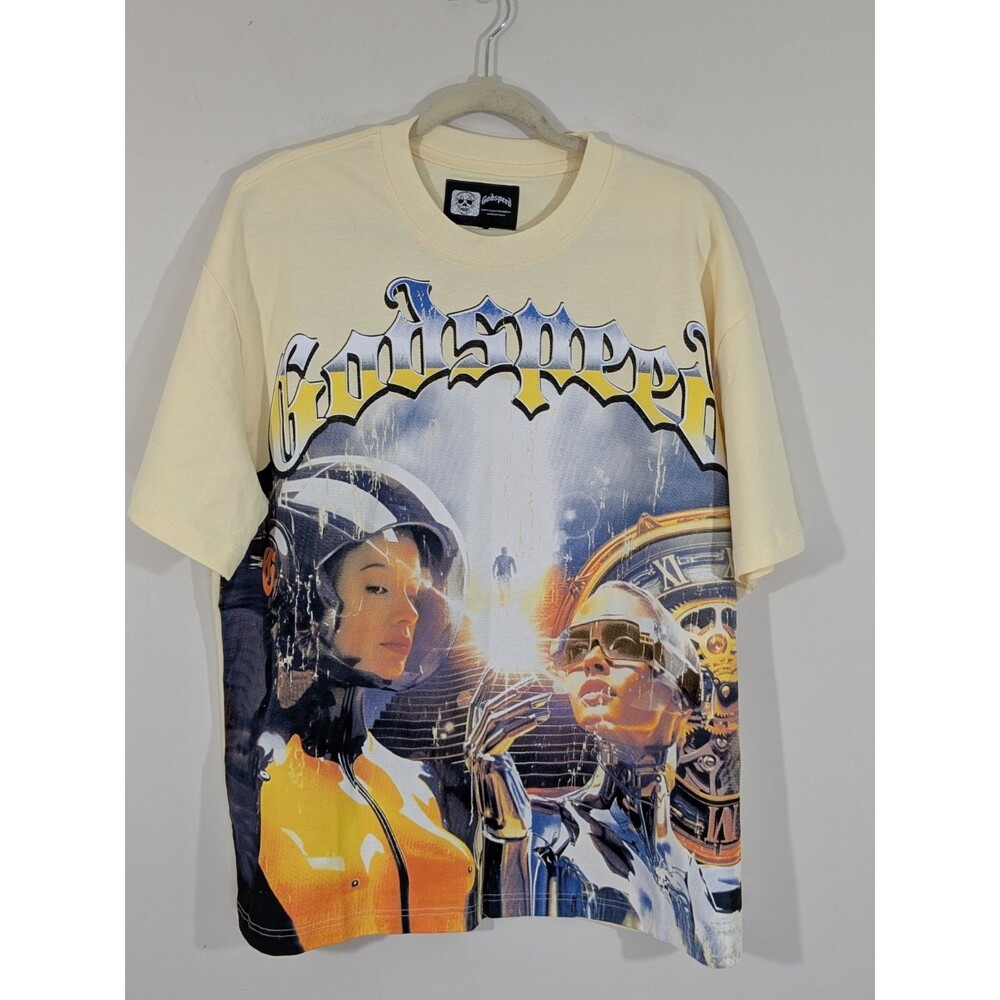 Godspeed Chosen One Cream T-Shirt Brand Size Large Oversized Out Of Many, One